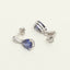Silver Royal Blue Tear Drop Jewellery Set