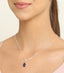 Silver Royal Blue Tear Drop Pendant