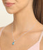 Silver Sky Blue Tear Drop Pendant