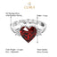 Silver Blood Red Heart Ring