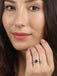 Silver Royal Blue Eye Ring