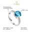 Silver Sky Blue Eye Ring