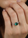 Silver Dark Green Eye Ring