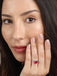 Silver Blood Red Eye Ring