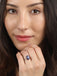 Silver Royal Blue Tear Drop Ring