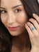 Silver Sky Blue Oval Ring