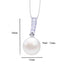 Clara 92.5 Sterling Silver Classic Pearl Pendant with Chain Gift for Women and Girls
