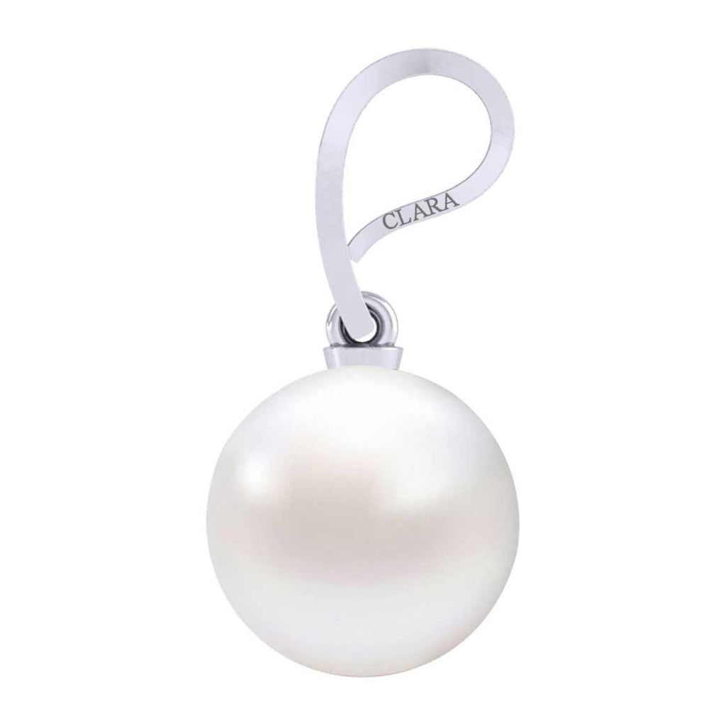 Clara 92.5 Sterling Silver Classic Pearl Pendant with Chain Gift for Women and Girls