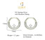 CLARA 925 Sterling Silver Evie Mangalsutra Tanmaniya Pendant Earring Jewellery Set with Chain Gift for Women and Girls