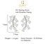 CLARA 925 Sterling Silver Leaf Mangalsutra Tanmaniya Pendant Earring Jewellery Set with Chain Gift for Women and Girls
