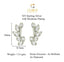 CLARA 925 Sterling Silver Freya Mangalsutra Tanmaniya Pendant Earring Jewellery Set with Chain Gift for Women and Girls