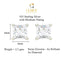 CLARA 925 Sterling Silver Square Mangalsutra Tanmaniya Pendant Earring Jewellery Set with Chain Gift for Women and Girls
