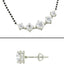 5 Stone Mangalsutra Chain Pendant with Earring