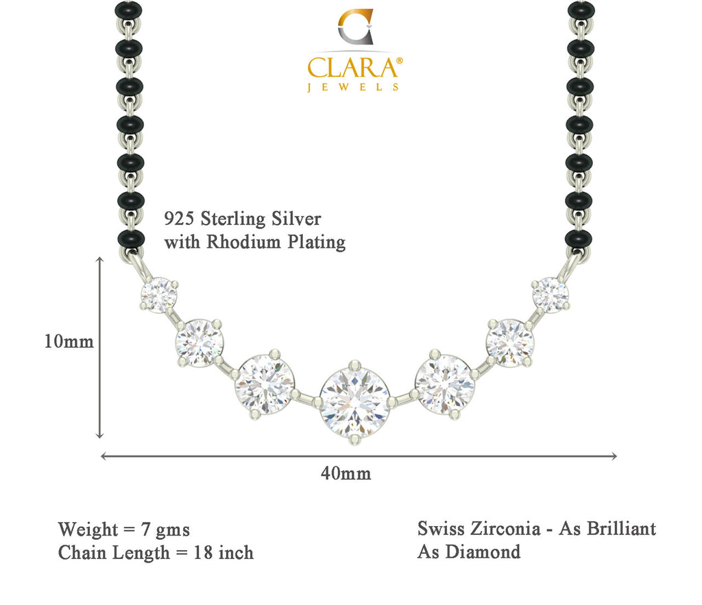 7 Stone Mangalsutra Chain Pendant