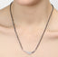 CLARA 925 Sterling Silver Rhodium Plated Isla Mangalsutra Chain Pendant