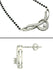 CLARA 925 Sterling Silver Evie Mangalsutra Tanmaniya Pendant Earring Jewellery Set with Chain Gift for Women and Girls