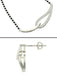 CLARA 925 Sterling Silver Stella Mangalsutra Tanmaniya Pendant Earring Jewellery Set with Chain Gift for Women and Girls