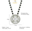 CLARA 925 Sterling Silver Halo Mangalsutra Tanmaniya Pendant Earring Jewellery Set with Chain Gift for Women and Girls