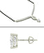 CLARA 925 Sterling Silver Mila Mangalsutra Tanmaniya Pendant Earring Jewellery Set with Chain Gift for Women and Girls