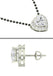 CLARA 925 Sterling Silver Valentine Mangalsutra Tanmaniya Pendant Earring Jewellery Set with Chain Gift for Women and Girls