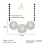 CLARA 925 Sterling Silver Poppy Mangalsutra Tanmaniya Pendant Earring Jewellery Set with Chain Gift for Women and Girls