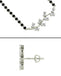CLARA 925 Sterling Silver Leaf Mangalsutra Tanmaniya Pendant Earring Jewellery Set with Chain Gift for Women and Girls