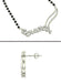 CLARA 925 Sterling Silver Freya Mangalsutra Tanmaniya Pendant Earring Jewellery Set with Chain Gift for Women and Girls