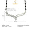 CLARA 925 Sterling Silver Freya Mangalsutra Tanmaniya Pendant Earring Jewellery Set with Chain Gift for Women and Girls