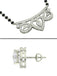 CLARA 925 Sterling Silver Eden Mangalsutra Tanmaniya Pendant Earring Jewellery Set with Chain Gift for Women and Girls