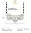 CLARA 925 Sterling Silver Eden Mangalsutra Tanmaniya Pendant Earring Jewellery Set with Chain Gift for Women and Girls