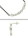 CLARA 925 Sterling Silver Twist Mangalsutra Tanmaniya Pendant Earring Jewellery Set with Chain Gift for Women and Girls