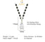 CLARA 925 Sterling Silver Pear Mangalsutra Tanmaniya Pendant Earring Jewellery Set with Chain Gift for Women and Girls