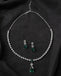 Clara 925 Sterling Silver Solitaire Green Necklace