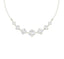 Silver 7 Stone Pendant Chain Necklace