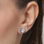 Clara Made with Swiss Zirconia 925 Sterling Silver Platinum Plated Ashley Solitaire Earring Gift For Women & Girls