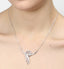 CLARA 925 Sterling Silver Rhodium Plated Zoe Pendant with Chain Gift for Women and Girls
