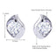 Clara Made with Swiss Zirconia 925 Sterling Silver Platinum Plated Noa Solitaire Earring Gift For Women & Girls