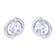 Silver Roma Solitaire Earrings