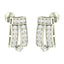 CLARA 925 Sterling Silver Swiss Zirconia Ayla Earring With Screw Back Gift for Women and Girls