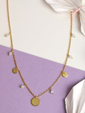 CLARA 925 Sterling Silver Azrah Charm Necklace Chain 