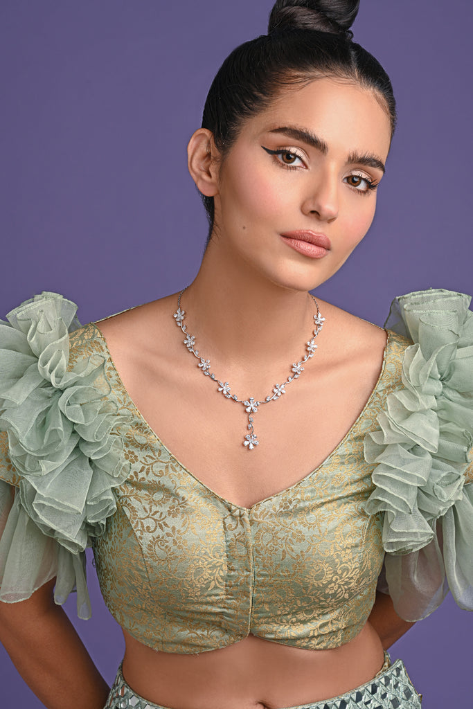 Clara 925 Sterling Silver Flower Necklace
