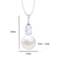 Clara 92.5 Sterling Silver Classic Pearl Pendant with Chain Gift for Women and Girls