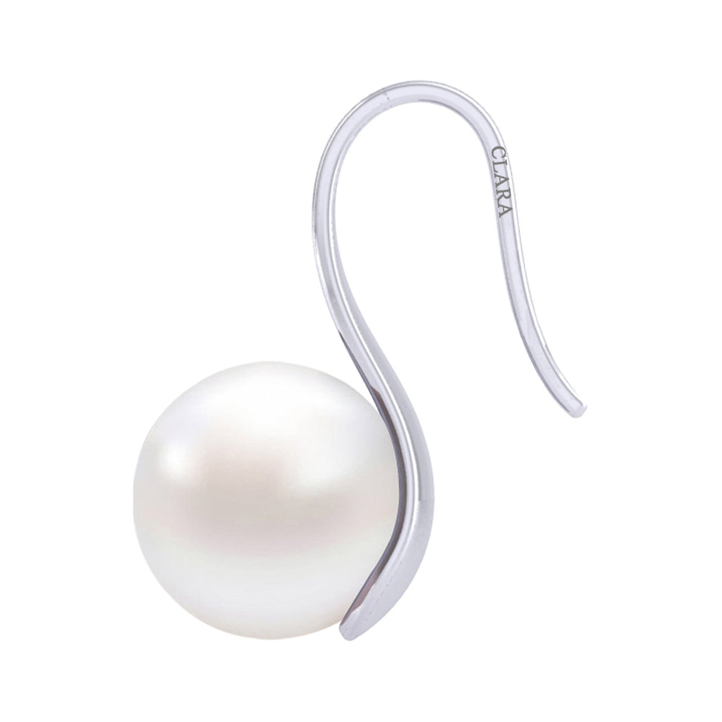 Clara 92.5 Sterling Sterling Silver Classic Pearl Earrings Gift for Women and Girls