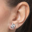 Clara Made with Swiss Zirconia 925 Sterling Silver Platinum Plated Mia Solitaire Earring Gift For Women & Girls