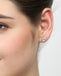 CLARA 925 Sterling Silver Swiss Zirconia Mila Earring With Screw Back Gift for Women and Girls