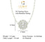 CLARA 925 Sterling Silver Rhodium Plated Ball Pendant with Chain Gift for Women and Girls