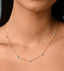 CLARA 925 Sterling Silver Blue Topaz Star Charm Minimal Necklace Chain 