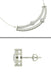 CLARA 925 Sterling Silver Rhodium Plated Ava Pendant Earring Necklace Set with Chain Gift for Women and Girls