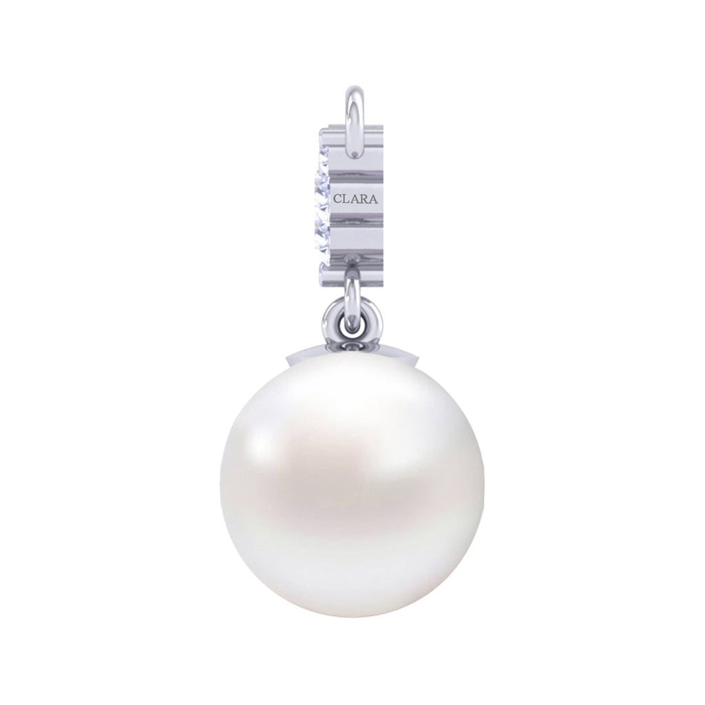 Clara 92.5 Sterling Silver Classic Pearl Pendant with Chain Gift for Women and Girls