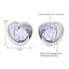 Clara Made with Swiss Zirconia 925 Sterling Silver Platinum Plated Cute Heart Solitaire Earring Gift For Women & Girls